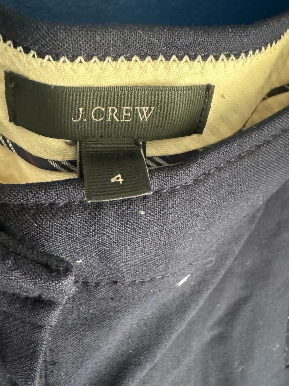 J. Crew Black Straight-Leg Pants with Gold Buttons